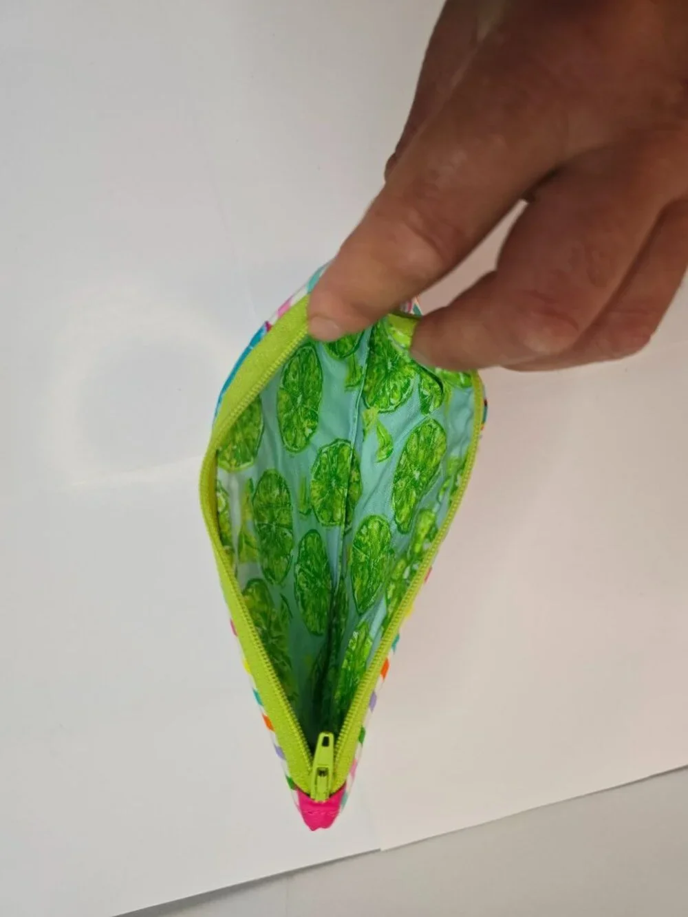 Boho Hippy Ethnic Cottage Floral Fabric Makeup Bag Clutch Zipper Colorful Small - Picture 4 of 5